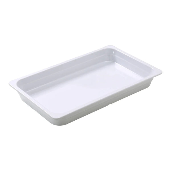 Yanco GN-120 20.87" Rectangular GN Pan 1/1, Melamine, White, 5.5L - Pack of 3