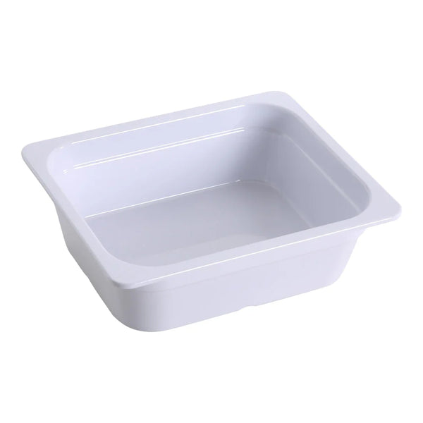 Yanco GN-213 12.8" Rectangular GN Pan 1/2, Melamine, White, 3.6L - Pack of 6