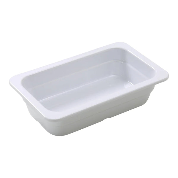 Yanco GN-610 10.43" Rectangular GN Pan 1/4, Melamine, White, 1.4L - Pack of 6