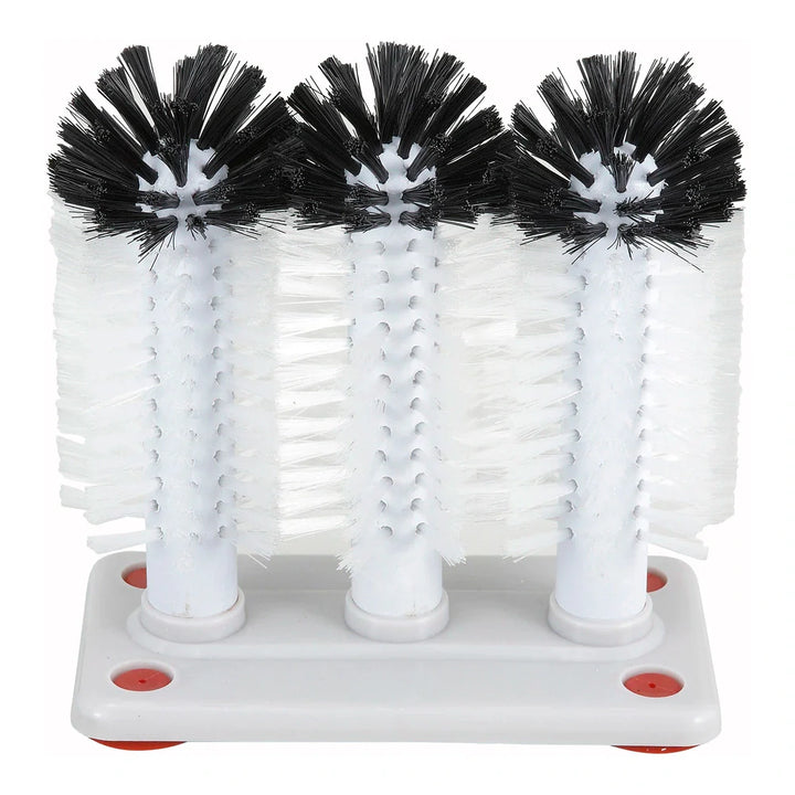 Winco GWB-3 3 Glass Brushes Set with Plastic Base