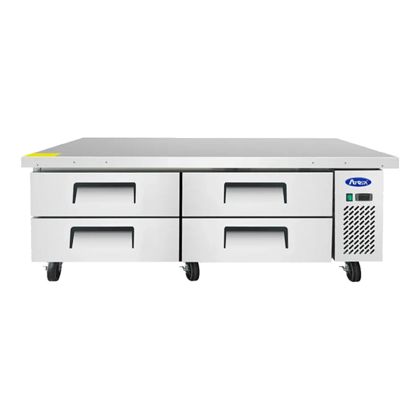 Atosa MGF8453GR 72.4" Four Drawer Refrigerated Chef Base 12.1 Cu.Ft