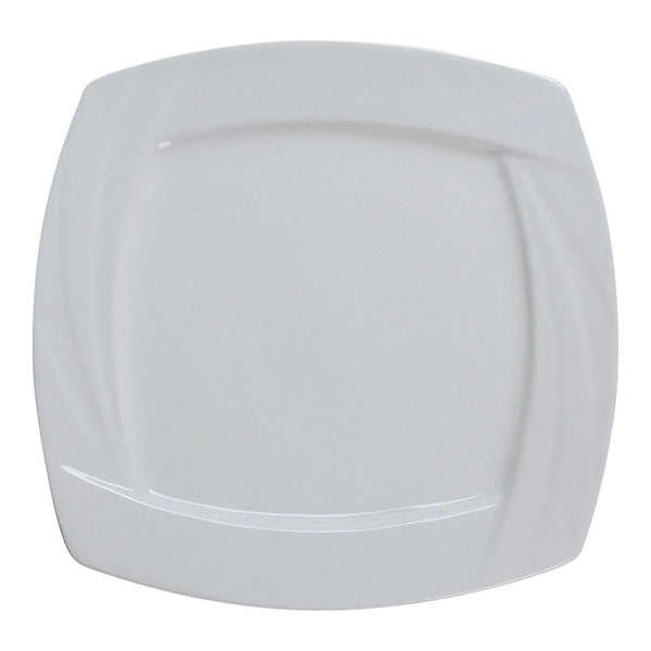 Yanco MM-12-RT Miami 12" Rectangular Plate, White Porcelain - Pack of 12