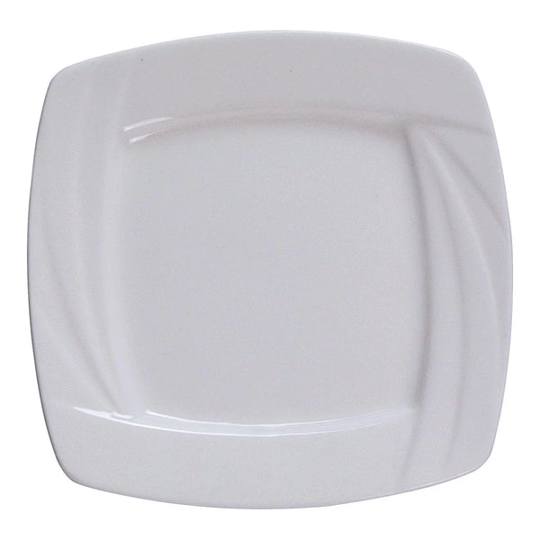 Yanco MM-6-SQ Miami 6" Square Plate, White Porcelain, Pack of 36