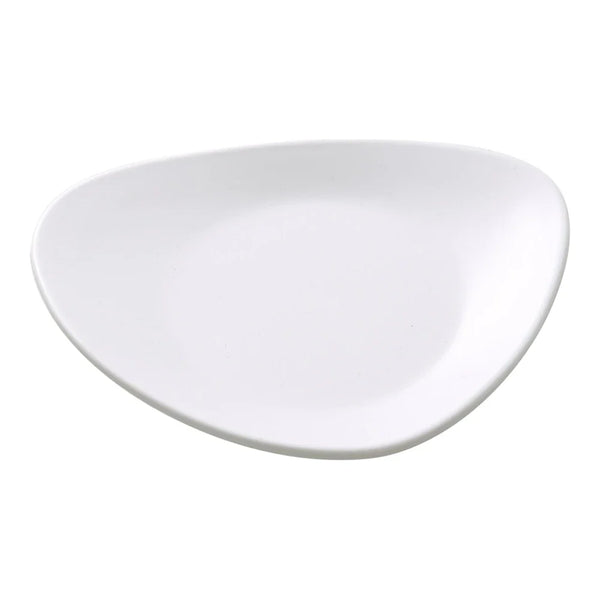 Yanco MO-106 Moderne 6" Triangular Plate, White Melamine - Pack of 48