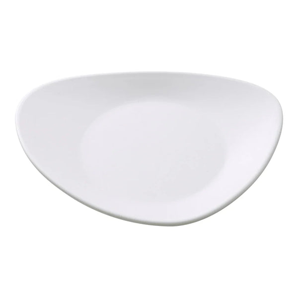 Yanco MO-110 Moderne 10.5" Triangular Plate, White Melamine - Pack of 24