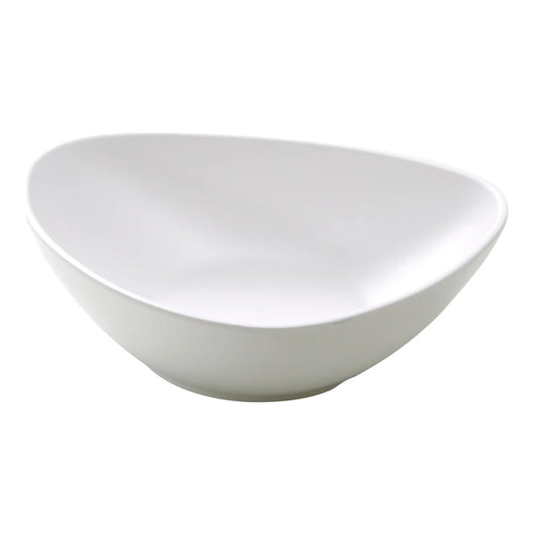 Yanco MO-211 Moderne 11" Triangular Pasta Plate, White Melamine, 60oz - Pack of 12