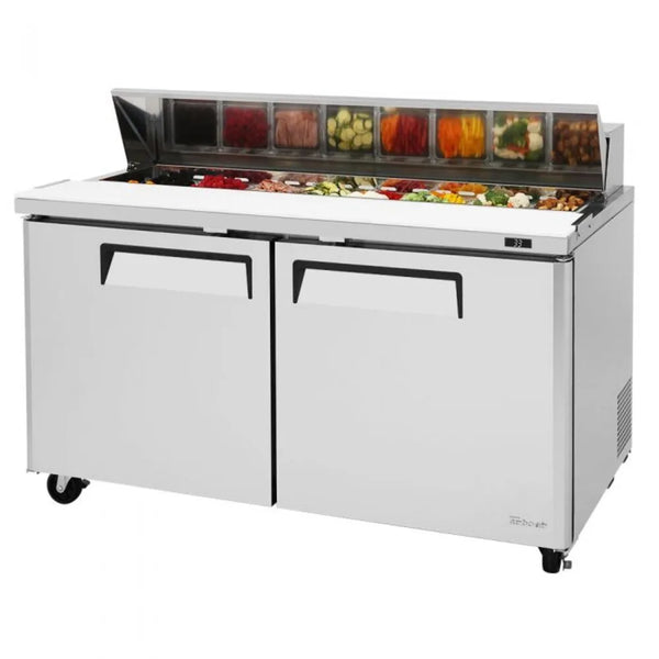 Turbo Air MST-60-N 60 1/4" 2 Section M3 Series Sandwich/Salad Unit, 16 cu. Ft., 115/60/1