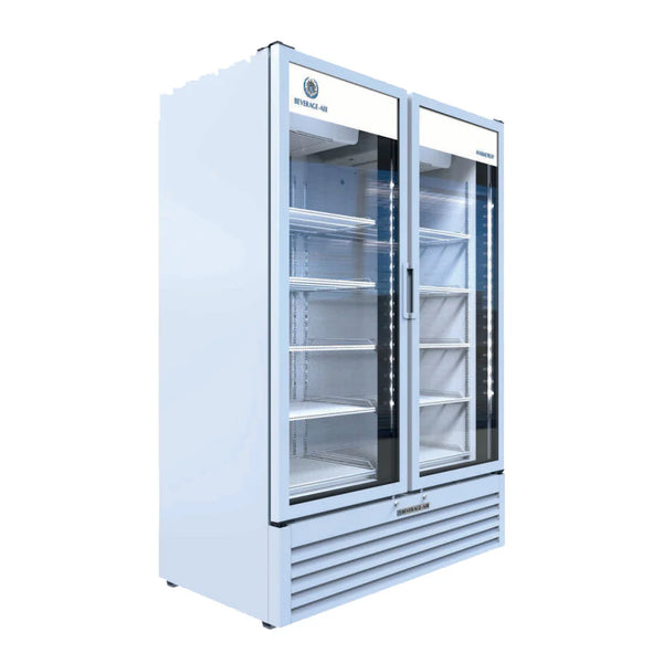 Beverage-Air MT53-1W 54" Marketeer Series Refrigerated Glass Door Merchandiser with LED Lighting White