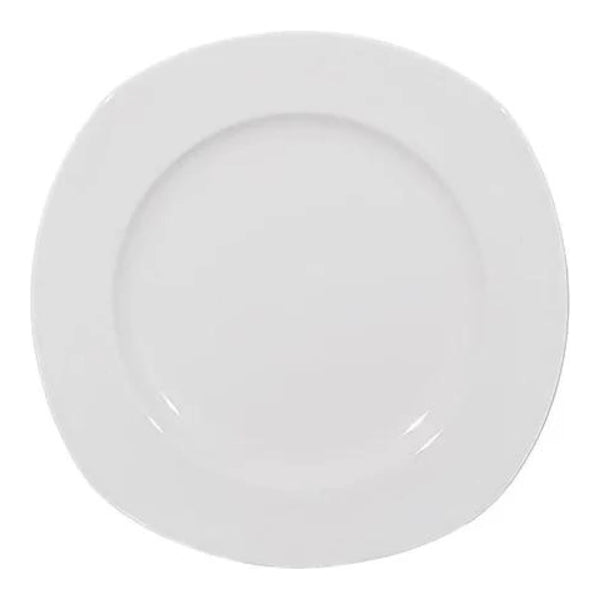 Furtino England Nuovo  20.5cm/8" White Porcelain Flat Plate, Pack of 6