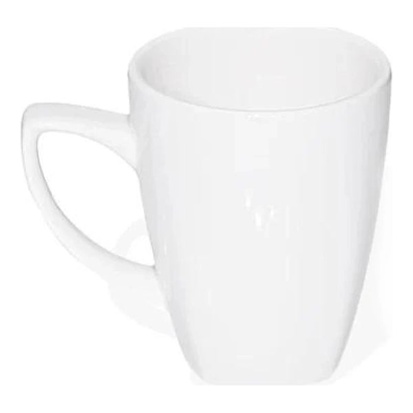 Furtino England Nuovo  27cl/9.5oz White Porcelain Mug, Pack of 6