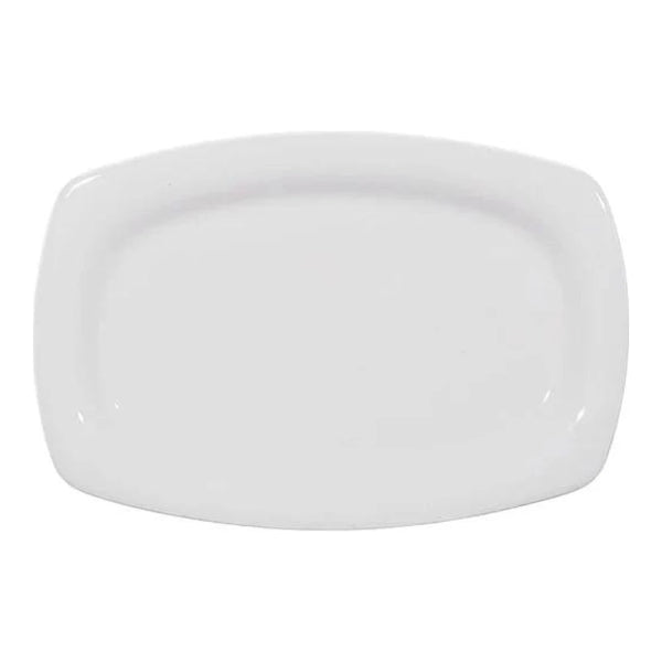 Furtino England Nuovo  23cm/9" White Porcelain Oval Plate, Pack of 6