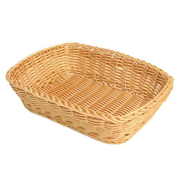 Thunder Group PLBB1209 12" x 9" x 3"Plastic Rectangular Hand-Woven Basket