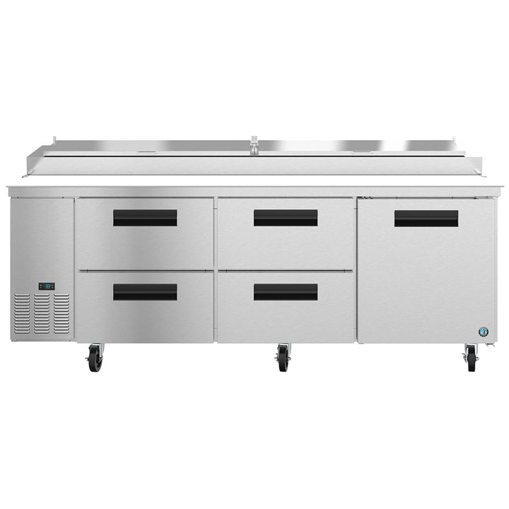 Hoshizaki PR93A-D4 Three Section Pizza Prep Refrigerated Table, 93" W x 32.25" D x 43.5" H