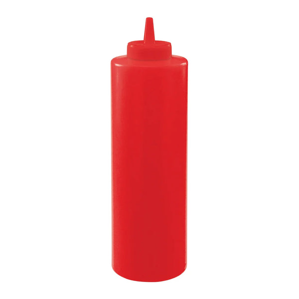 Winco PSB-24R 24oz Squeeze Bottles, Red, 6pcs/pk