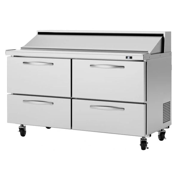 Turbo Air PST-60-D4-N 60 1/4" 2 Section Sandwich/Salad Unit, 16 cu. Ft., 115/60/1