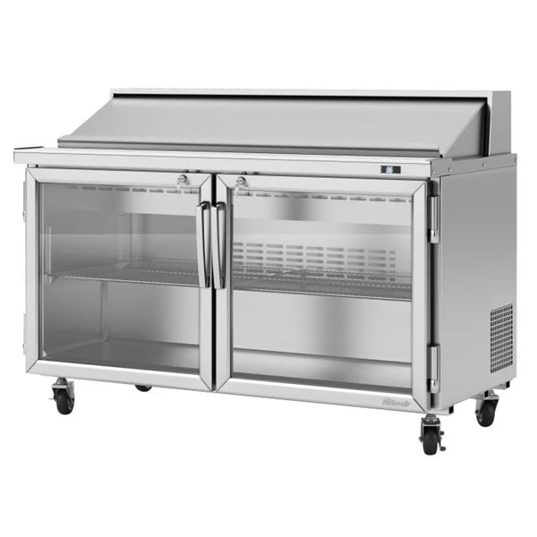 Turbo Air PST-60-G-N 60 1/4" 2 Section Sandwich/Salad Unit, 16 cu. Ft., 115/60/1