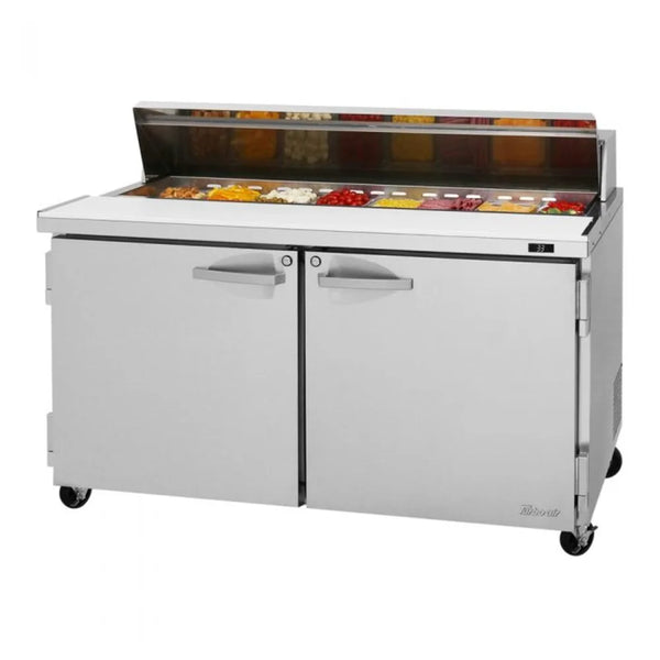 Turbo Air PST-60-N 60 1/4" 2 Section Sandwich/Salad Unit, 16-cu.-ft., 115/60/1