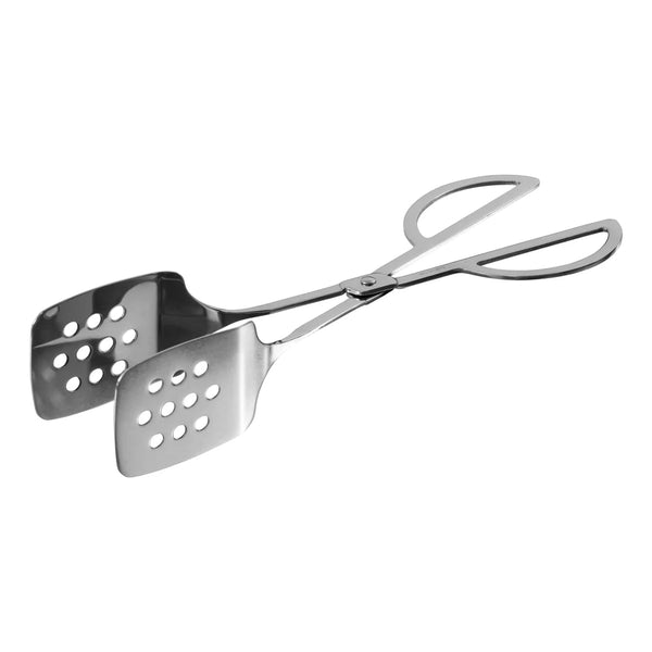 Winco PT-10P 10" Pastry Tong, Perforated Scissor Style, Stainless Steel