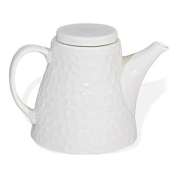 Furtino England Pebble 40cl/14oz White Porcelain Teapot, Pack of 6
