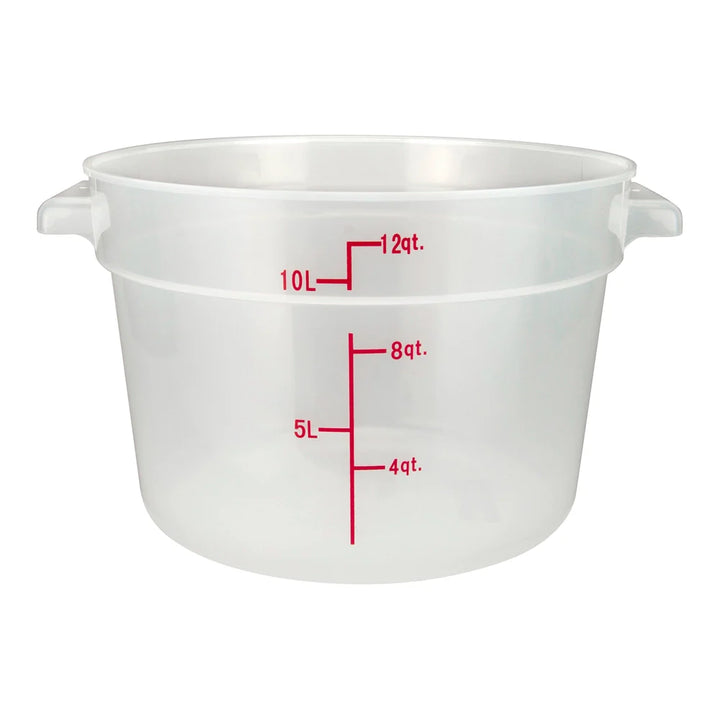 Winco PTRC-12 12qt Round Storage Container, Translucent, PP