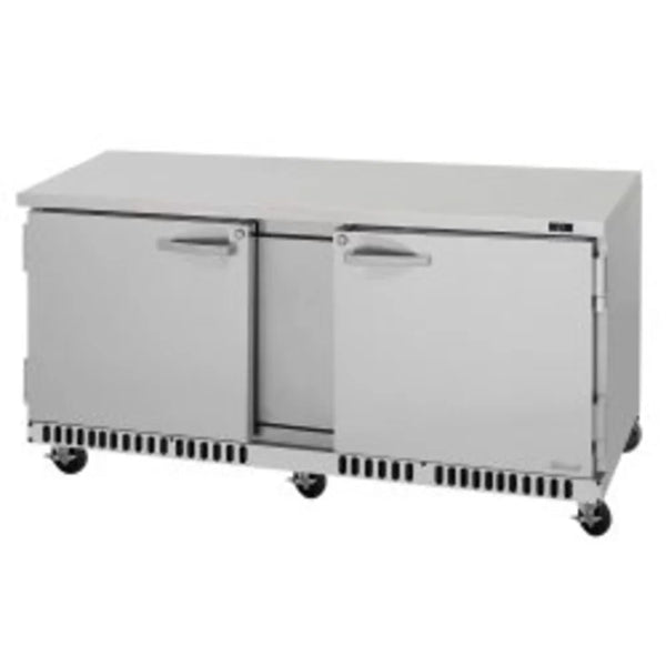 Turbo Air PUR-72-FB-N 72-5/8" 2 Section Pro Series Undercounter Refrigerator, 17.6 cu. Ft., 115/60/1 - Front Breathing