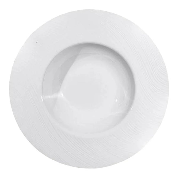 Furtino England River 27cm/10.5" White Porcelain Deep Plate, Pack of 6