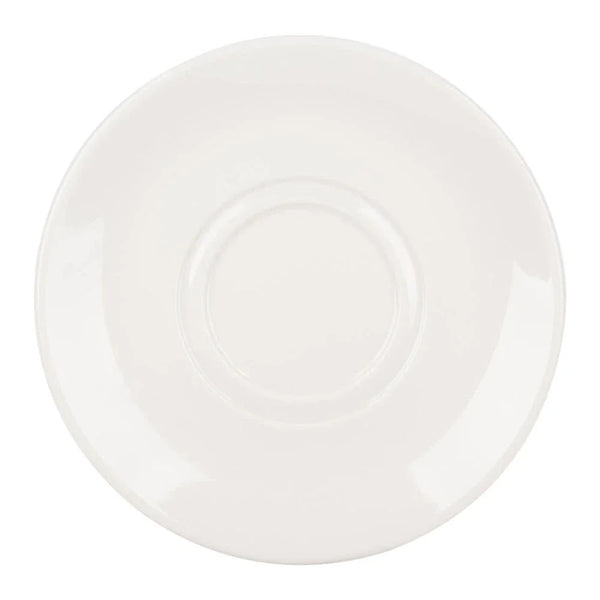Yanco RE-57 6 7/8" White Recovery Saucer for RE-56 Cappuccino Cup, Pack of 36