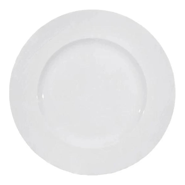 Furtino England River 20.5cm/8" White Porcelain Flat Plate, Pack of 6