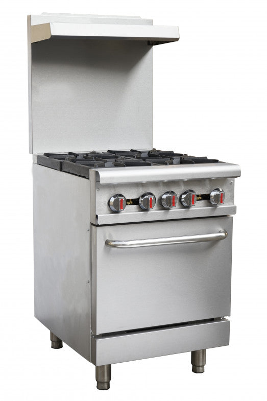 Gas Range 24", 4 Burners, Oven, 151,000 BTU Commercial