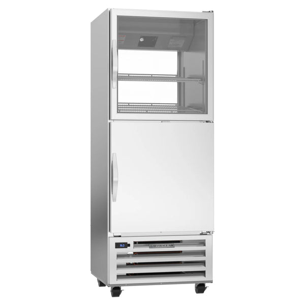 Beverage-Air RID18HC-HGS RI Series Half Glass Half Solid Pass Thru Refrigerator