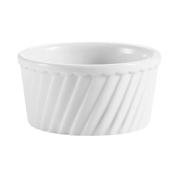 CAC China RKF-12-S Soufflé Bowl Fluted BoneW 12 Oz 4 1/2" Case of 36 Pcs