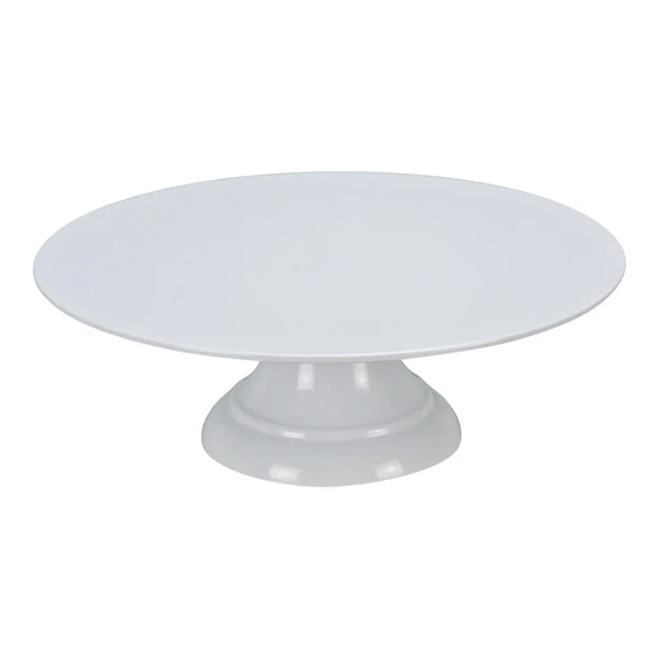 Yanco RM-0012 12" White Melamine Rome Cake Stand, Pack of 6