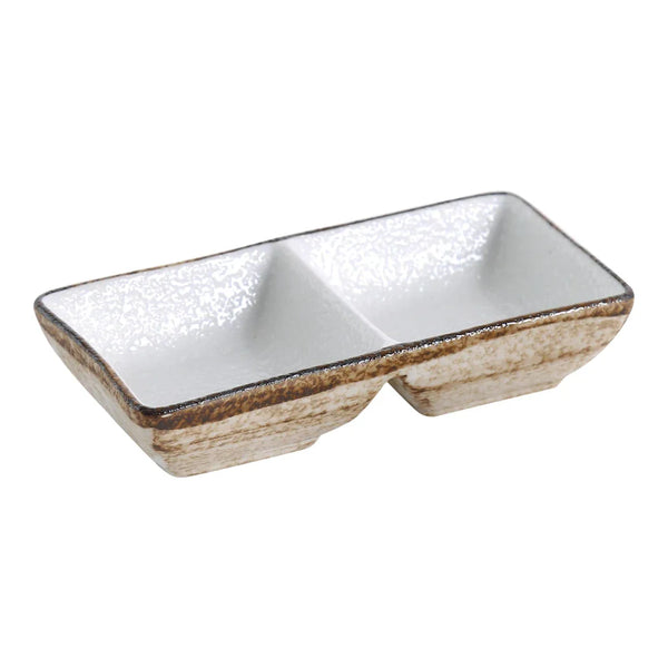 Yanco RO-4031 3 Oz Two-Tone Double Divided Sauce Dish, Pack of 36