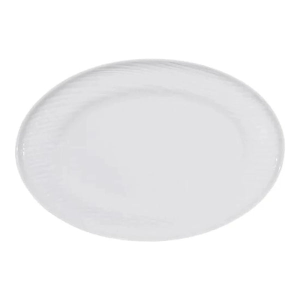 Furtino England River 23cm/9" White Porcelain Oval Plate, Pack of 6