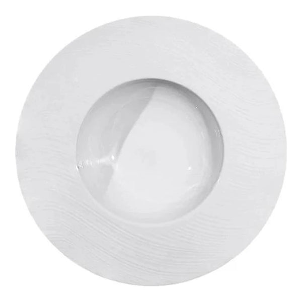 Furtino England River 30cm/12" White Porcelain Soup/Pasta plate, Pack of 6