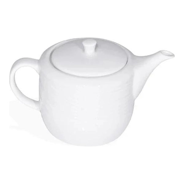 Furtino England River 40cl/13.5oz White Porcelain Teapot, Pack of 6