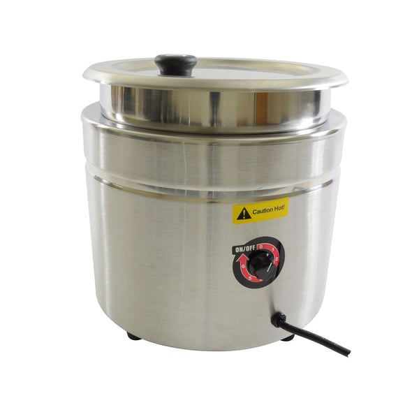 Thunder Group SEJ38000C Stainless Steel 10-1/2 Qt Electric Soup and Food Warmer