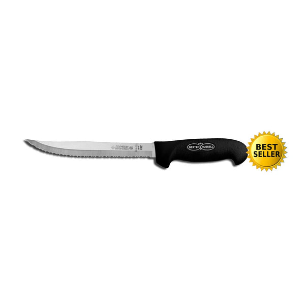 Dexter Russell SG142-8TEB-PCP SofGrip 8" Tiger Edge Slicer 24293B