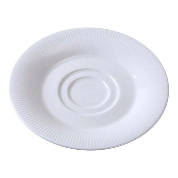Yanco SI-002 6" White Porcelain Saucer for SI-001 Coffee/Tea Cup, Pack of 36