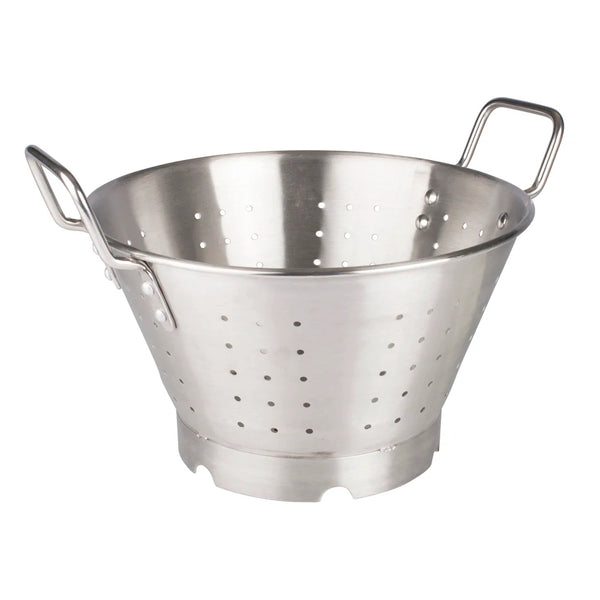 Winco SLO-11 Stainless Steel Colander with Handles & Base, 11 Qt