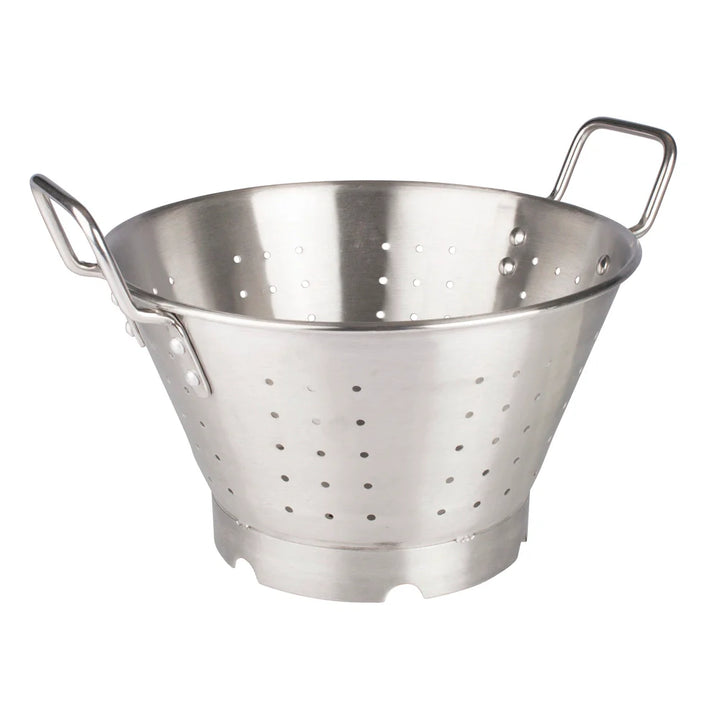 Winco SLO-11 Stainless Steel Colander with Handles & Base, 11 Qt