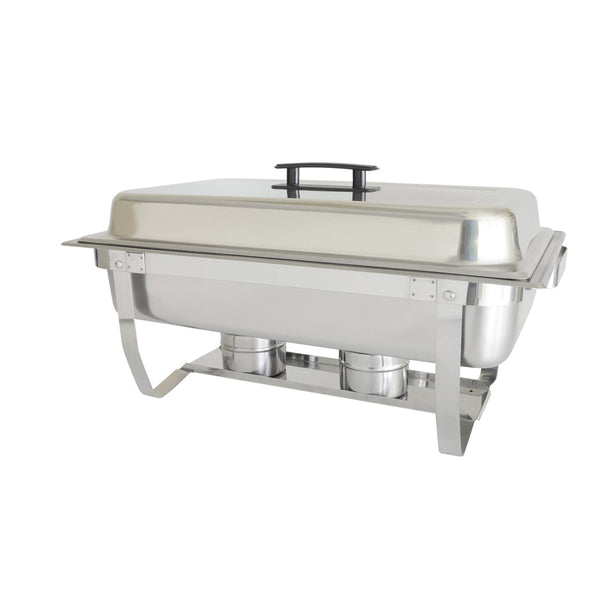 Thunder Group SLRCF001F 23-3/5" x 13-4/5" Stainless Steel Full Size Folding Stand Chafer Set