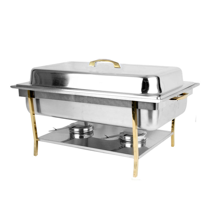 Thunder Group SLRCF0840 Stainless Steel 22-5/8" x 14-7/8" x 12-3/4" Full Size Continental Chafer Set
