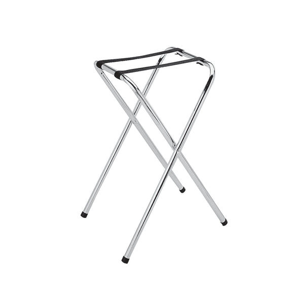 Thunder Group SLTS001 19" x 16-1/2" x 30-1/2", Folding Chrome Plated Tray Stand, Chrome Plated Iron