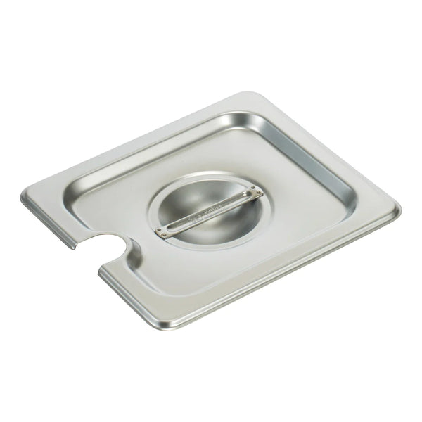 Winco SPCS Stainless Steel Steam Pan Cover, 1/6 Size, Slotted