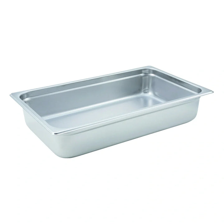 Winco SPJH-104 Stainless Steel Full-Size Anti-Jamming Steam Pan, 4"