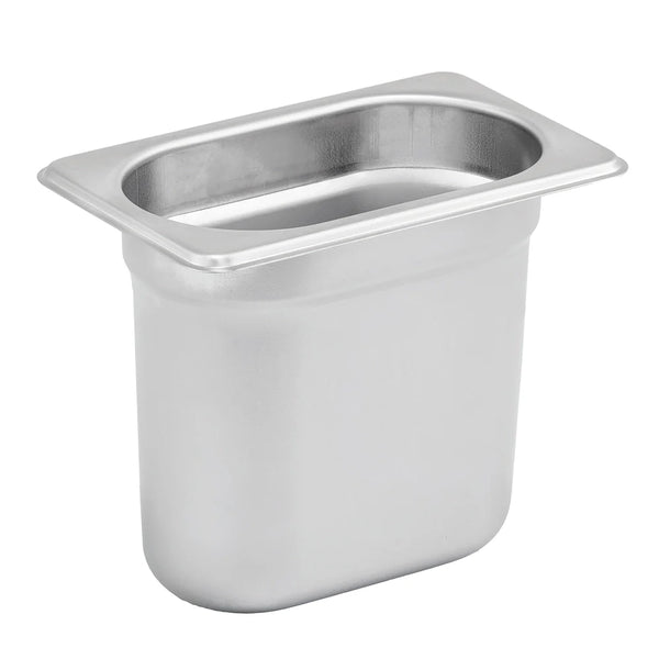 Winco SPJH-906GN GN Steam Pan, 1/9 Size, 6", 22 Ga Stainless Steel
