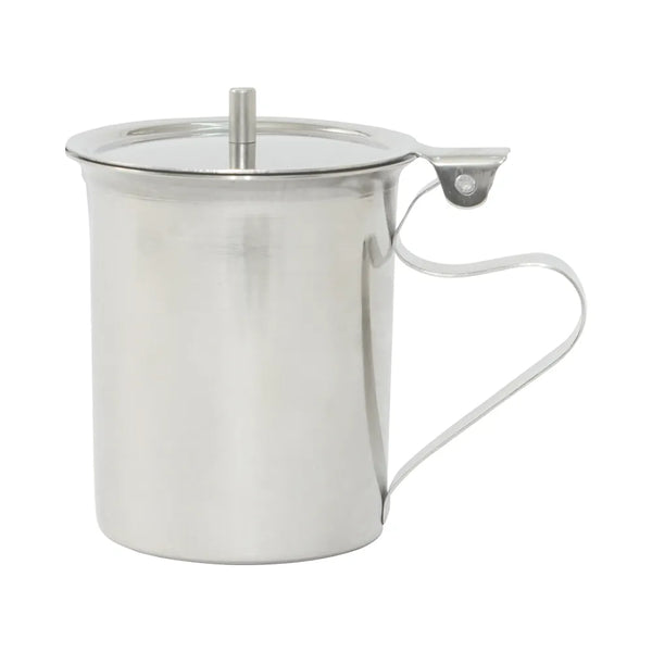 CAC China SSCM-10 Creamer/Server SS W/ Lid 10 Oz /Each