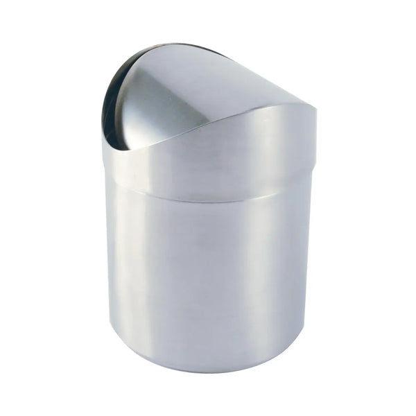 CAC China SSWB-6 Waste Bin SS Swing Tabletop  Case of 12 Pcs
