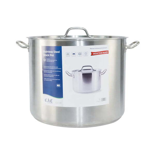 CAC China STKP-60 Stock Pot SS W/ Lid 60QT Set
